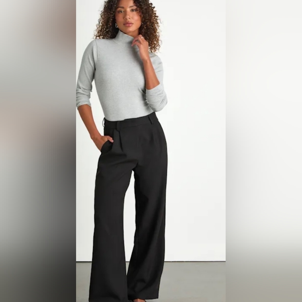 NWT Lulu's Heather Gray Long Sleeve Bodysuit - Picture 4 of 8
